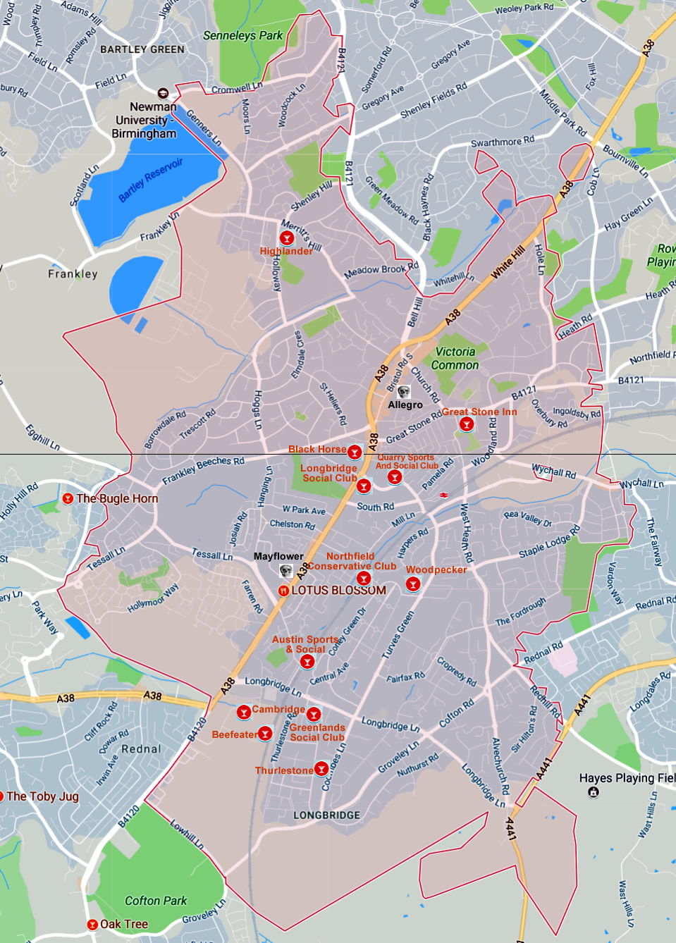 Birmingham B31 Longbridge, Northfield, West Heath.