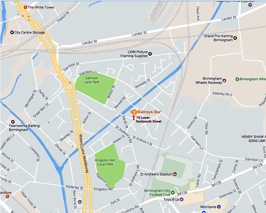 Bainsy's Bar Lower Dartmouth Street, Bordesley, B9 4LG