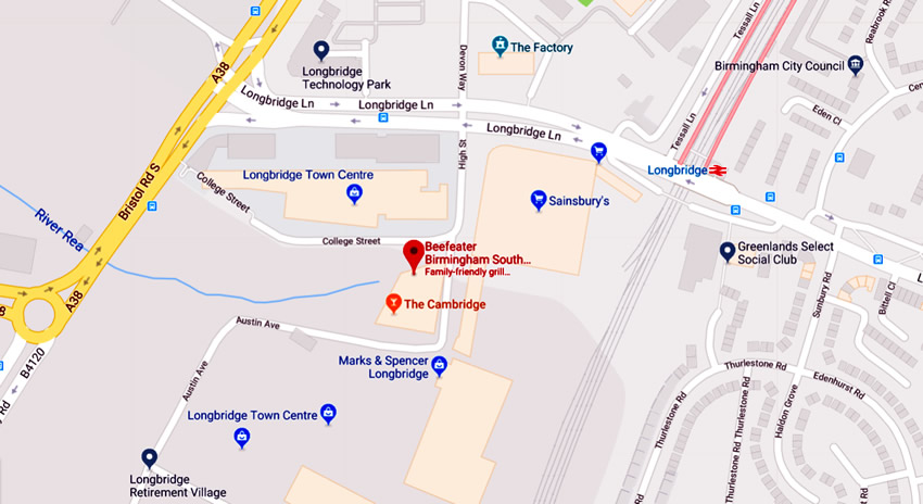 Beefeater Birmingham South	1 High Street, Longbridge, B31 2TW