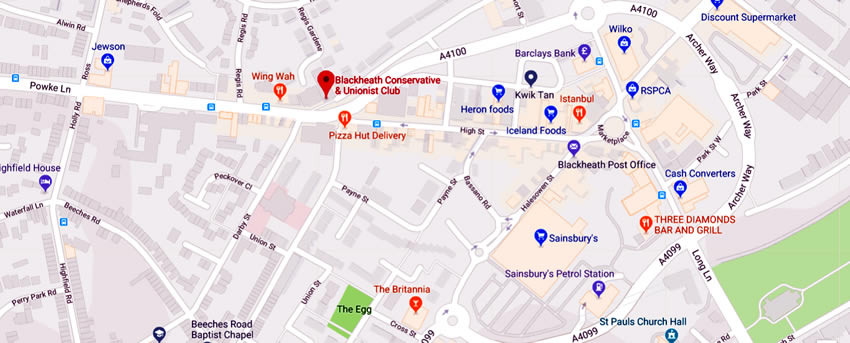 Blackheath Conservative & Unionist Club	135 High St, Blackheath, B65 0EE