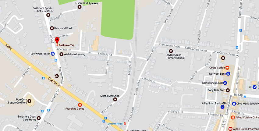 Boldmere Tap	363 Boldmere Road Boldmere, B73 5HE