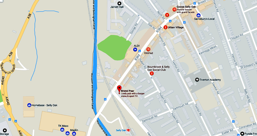 Bristol Pear	676 Bristol Road, Selly Oak, B29 6BJ