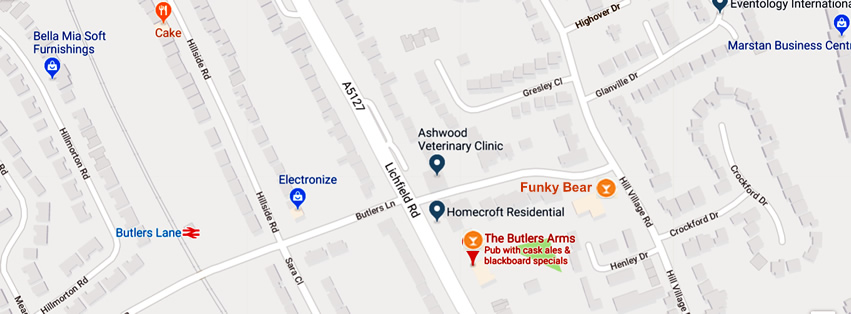 Butlers Arms	444 Lichfield Road, Mere Green, B74 4BL