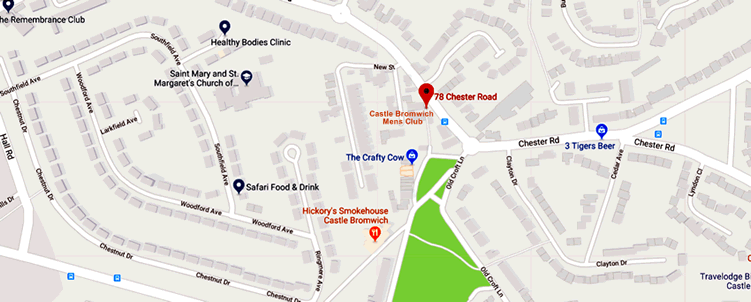 Castle Bromwich Mens Club	78 Chester Road, Castle Bromwich, B36 9BU