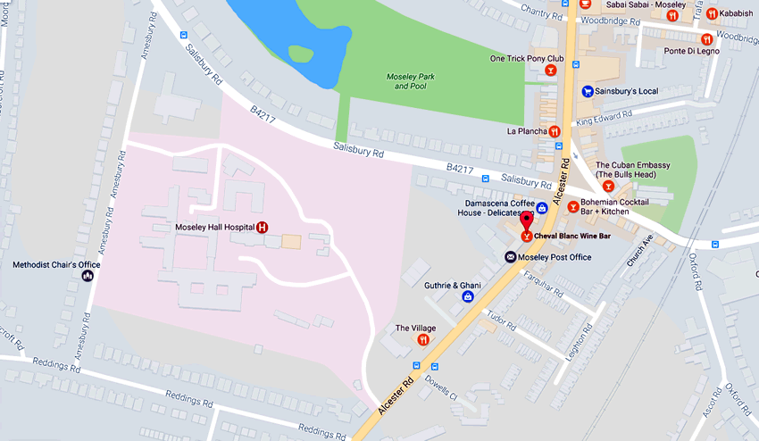 Cheval Blanc	146-147 Alcester Road, Moseley, B13 8JP