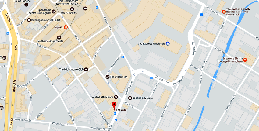 Cobs Bar	125-127 Sherlock Street, Birmingham, B5 6NB 