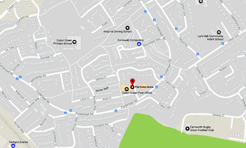 Coton Arms	The Precinct, Fontenaye Road, Tamworth, B79 8JT