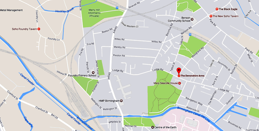 Devonshire Arms	178 Lodge Road, Hockley, B18 5DH