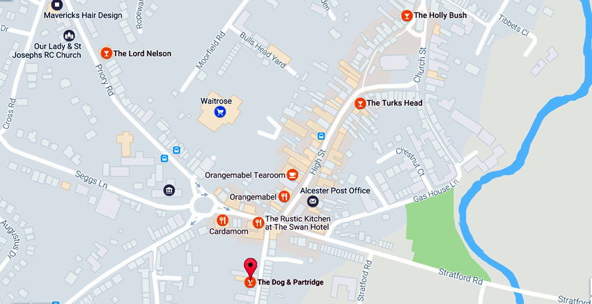 Dog And Partidge	15 Bleachfield Street, Alcester, B49 5BB