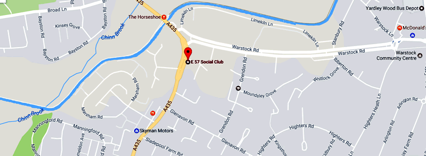 E57 Social Club	699 Alcester Road South, Druids Heath, B14 5EY
