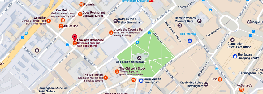 Edmunds Brewhouse 106-110 Edmund Street, Birmingham, B3 3ES