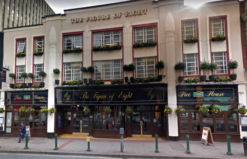 JD Wetherspoons, Figure Of Eight	236-239 Broad Street, Birmingham, B1 2HG