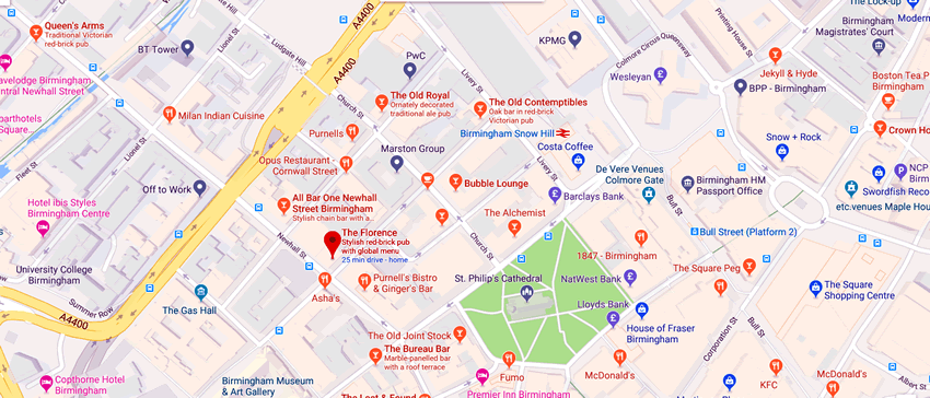 Florence	106-110 Edmund Street, Birmingham, B3 3ES