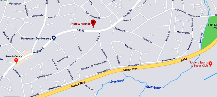 Hare & Hounds	252 Hagley Road, Halesowen, B63 4QQ