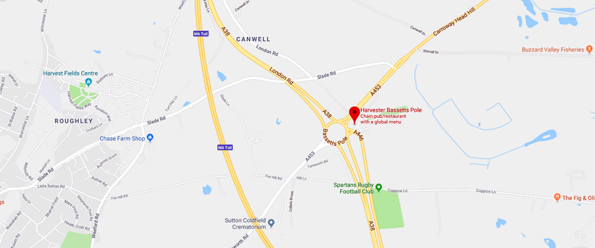 Harvester	London Road, Bassetts Pole, Sutton Coldfield, B75 5SA