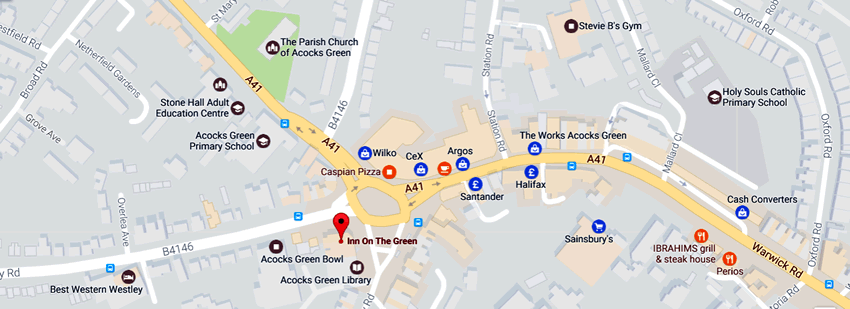 Inn On The Green	2 Westley Road, Acocks Green, B27 7UH