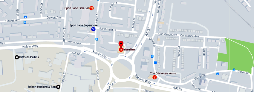 Island Inn	2 Kenrick Way, West Bromwich, B70 6BB