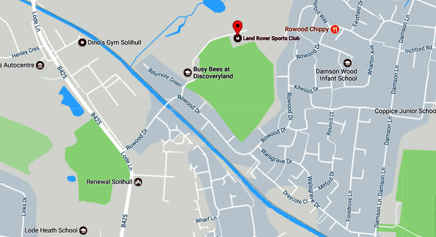 Land Rover Sports Club	6 Billsmore Green, Solihull, B92 9LN