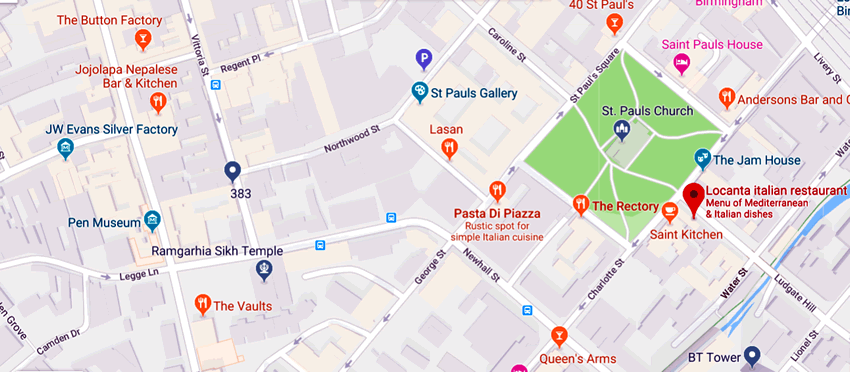 Locanta Wine Bar & Restaurant	31 Ludgate Hill, Birmingham, B3 1EH