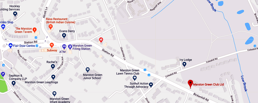 Marston Green Club	8 Bickenhill Road, Marston Green, B37 7EL 