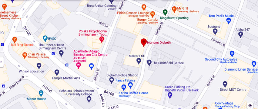 Nortons Meriden Street, Digbeth, B5 5LS