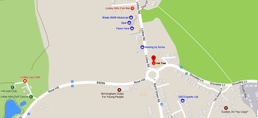 Oak Tree	Lickey Road, Rednal, B45 8UX