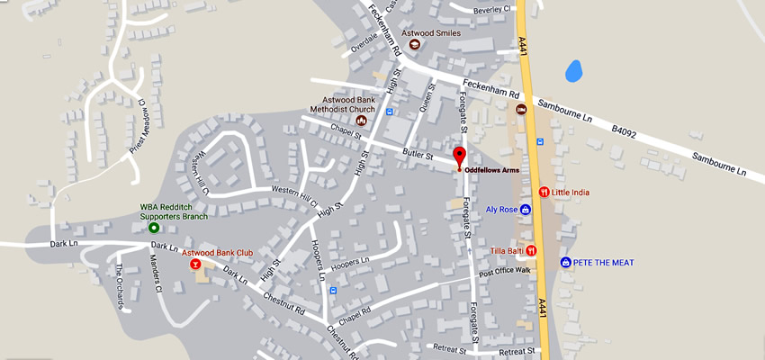 Oddfellows Arms	24 Foregate Street, Astwood Bank, B96 6BW