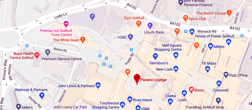 Paramo Lounge	40 High Street, Solihull, B91 3TB