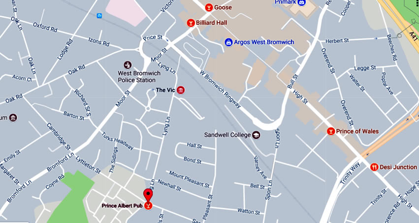 Prince Albert	101 Sams Lane, West Bromwich, B70 7EG