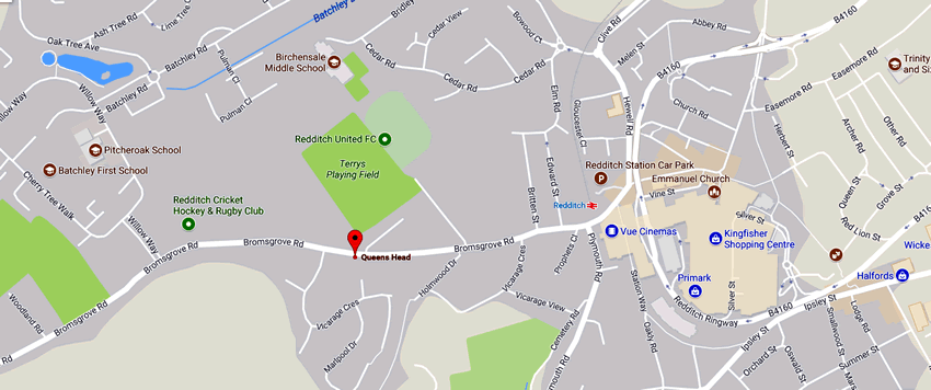Queens Head	125 Bromsgrove Road, Redditch, B97 4RL