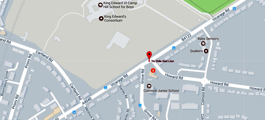 Red Lion	229 Vicarage Road, Kings Heath, B14 7LY