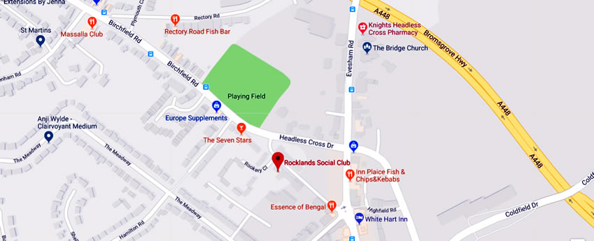 Rocklands Social Club	59 Birchfield Road, Headless Cross, B97 4LB