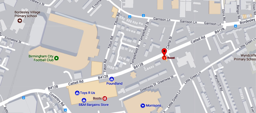 Roost	133 Cattell Street, Small Heath, B9 4RL