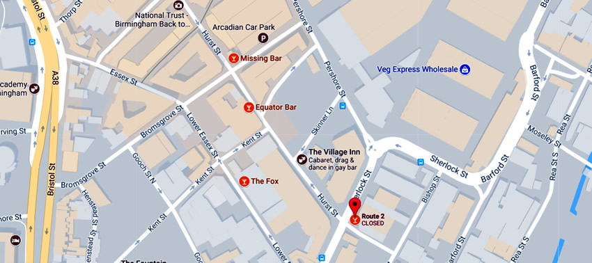 Route 2	66 Hurst Street, Birmingham, B5 6SD