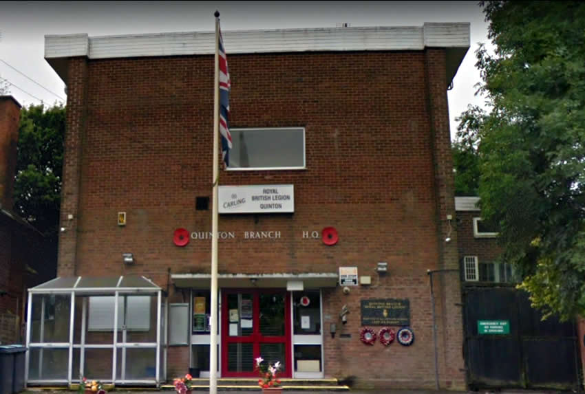 Royal British Legion Quinton Branch	211 Worlds End Lane, Quinton, B32 2RX