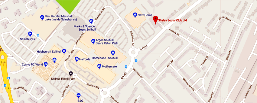 Shirley Social Club	135 Marshall Lake Road, Shirley, Solihull B90 4RB