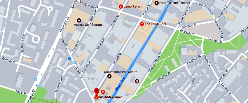 Sir Charles Napier	210 Gooch Street, Highgate, B5 7HY