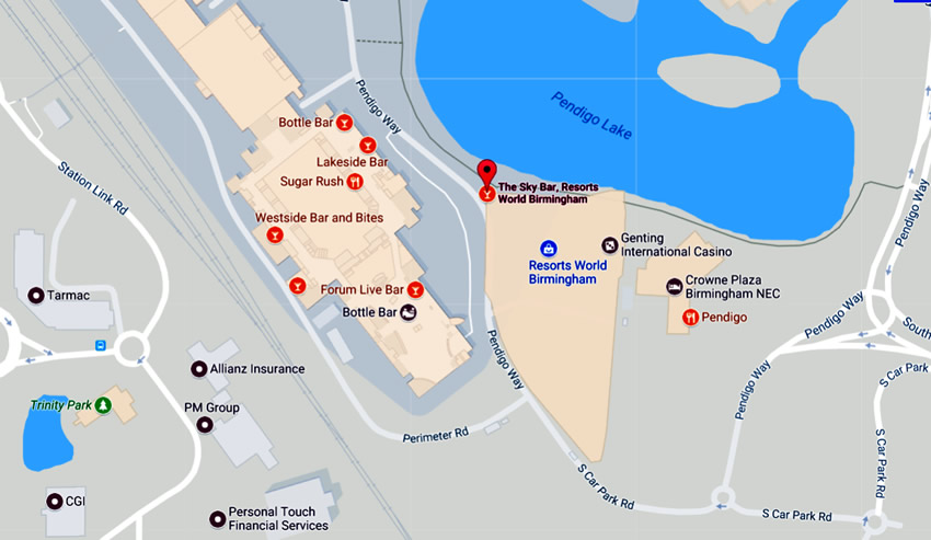Sky Bar	Resorts World Birmingham, Pendigo Way, B40 1PU