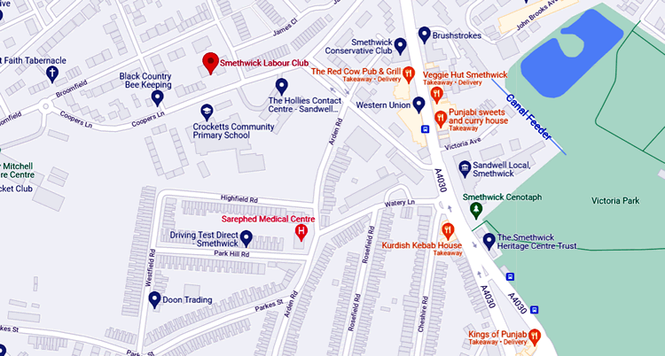 Smethwick Labour Club	Coopers Lane, Smethwick, B67 7DN