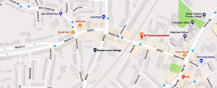 St. Thomas's Association	31a Station Road, Erdington, B23 6UB