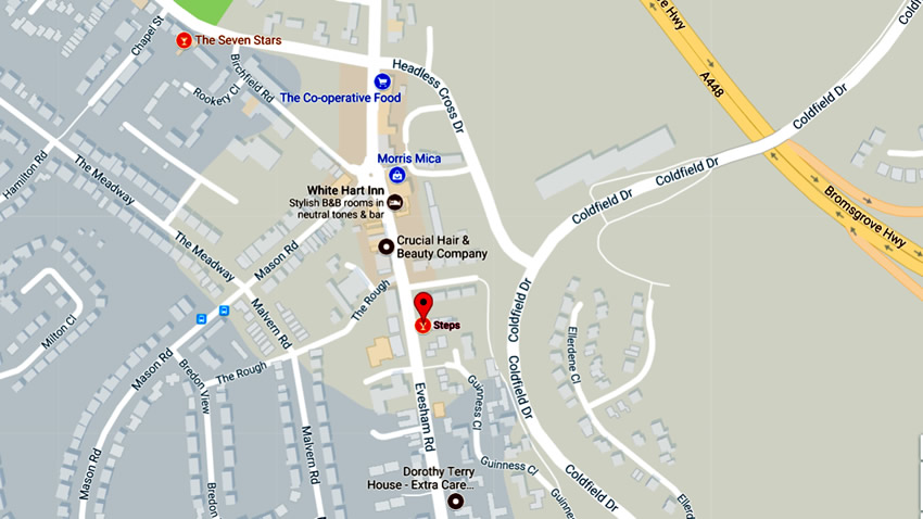 Steps	163 Evesham Road, Headless Cross, B97 5EN
