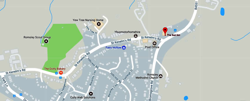Sun Inn	95 Bromsgrove Road, Romsley, B62 0LA