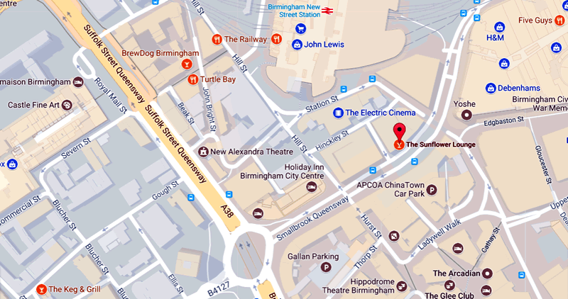 Sunflower Lounge	76 Smallbrook Queensway, Birmingham, B5 4EG