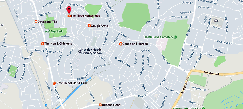 Three Horse Shoes	86 Witton Lane, Balls Hill, B71 2AQ