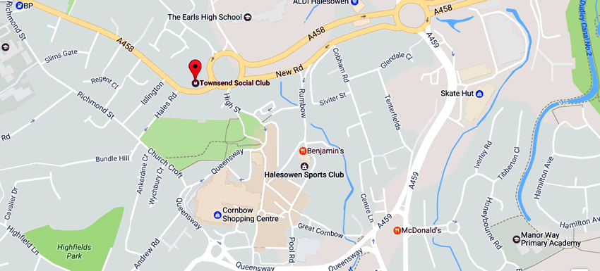 Townsend Social Club	2 Stourbridge Road, Halesowen, B63 3US