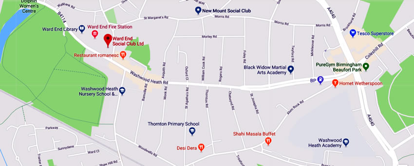 Ward End Social Club	10 St Margarets Road, Ward End, B8 2BA