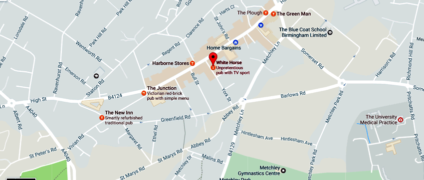 White Horse	2 York Street, Harborne, B17 0HG