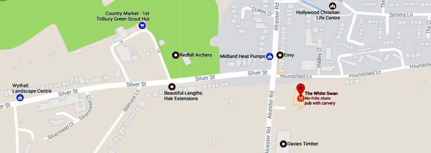 White Swan	Alcester Road, Wythall, B47 6JG