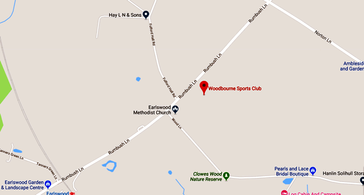 Woodbourne Sports Club	Rumbush Lane, Earlswood, B94 5LW