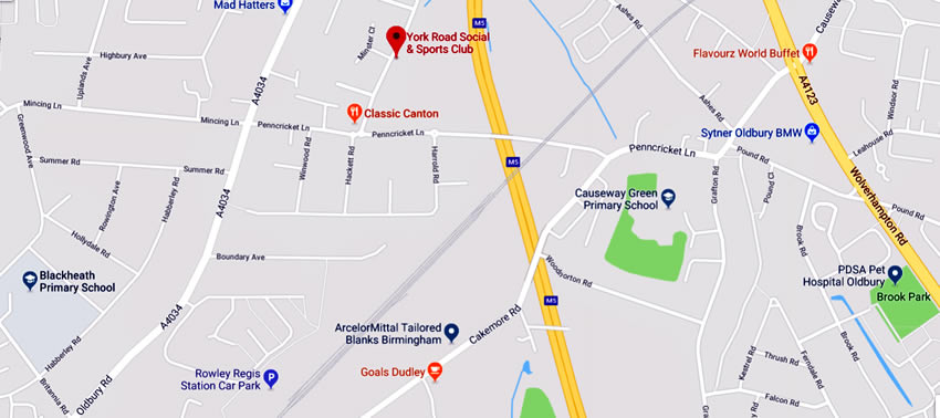 York Road Social & Sports Club	York Road, Blackheath, B65 0RU